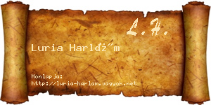 Luria Harlám névjegykártya